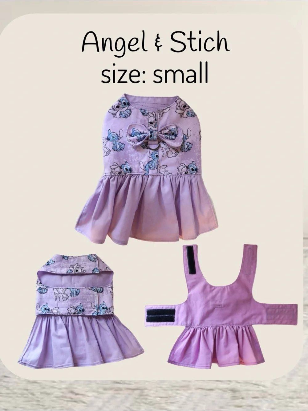 Handcrafted Lavender Chihuahua Dress with Bow